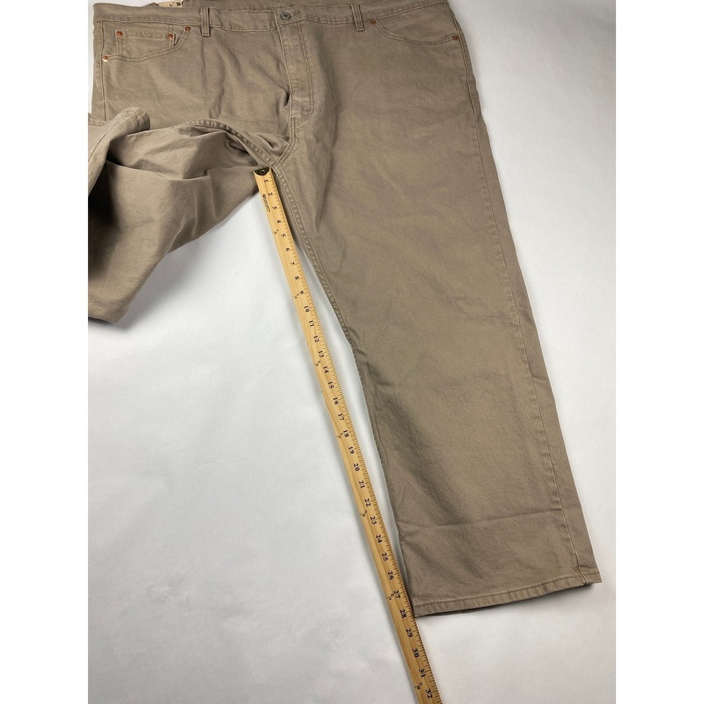 NWT Levi's 505 Big & Tall Jeans Mens 52x29 Stretch Denim Straight Leg Tan - Mark - Picture 10 of 14